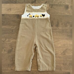 LIL Cactus Smocked Construction Overalls 18-24 Months